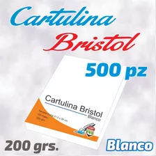 Cartulina Bristol - Blanco Tamaño Carta 200 Grs. 500 Pz.