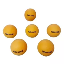 Pelotitas Ping Pong Welstar Naranjas X 6 Unidades 40 Mm 