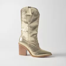 Bota Cowboy Metálica Vaqueras En Tendencia Para Dama