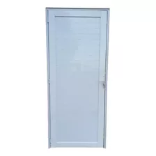 Porta De Alumínio Branco Fechada 210x90 L- Leve