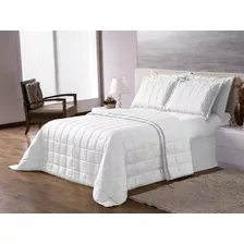 Cobre Leito Basic Super King 3 Pçs Matelado Costurado Cor Branco