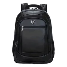 Mochila Bolsa Executiva Couro Impermeável Reforçada Usb Cor Preto