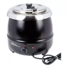 Sopeira Elétrica De Inox Para Buffet 10l Preta Zahav 220v Cor Preto