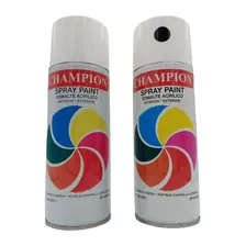 Pintura Spray Negro Mate 415ml Champion (precio X2 Unds)