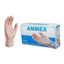 Guantes Ammex Médica Clara Vinilo - 4 Mil, Libre De Látex, S