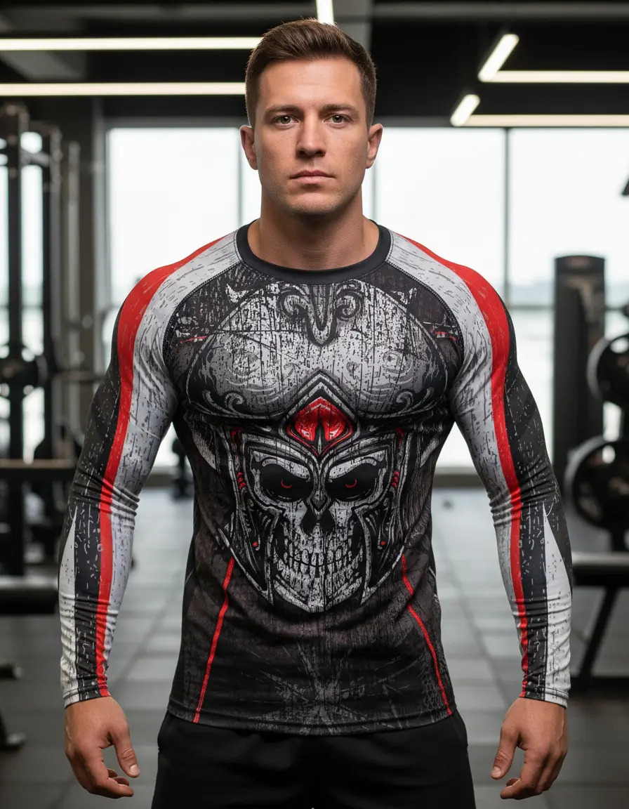 Rashguard Manga Larga Jiujitsu Mma ,kickboxing ,mod Spartan!