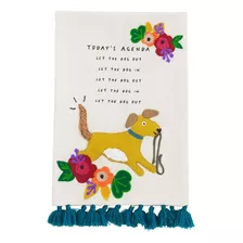 Todays Toallita Bordada Funny Dog De Mud Pie, 14 X 21