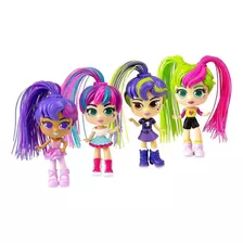 Brinquedo Boneca Curli Girls Sortida Faz Cabelo Cachos Liso