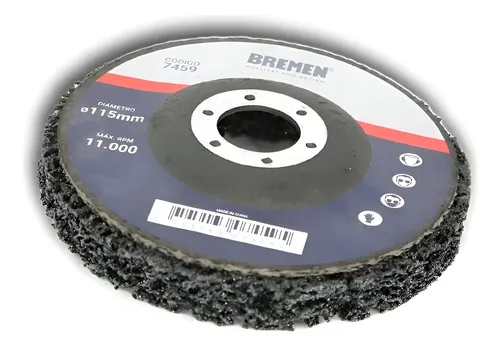 Disco Fibra Abrasivo Bremen 115mm 7459 Madera Metal Chaupint Negro