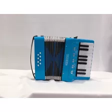 Mini Acordeon Infantil Sanfona Turbinho Gaita 8 Baixos 17tc