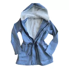 Parka Jeans Forrada Inverno Casaco Pesado Pmg Confortavel