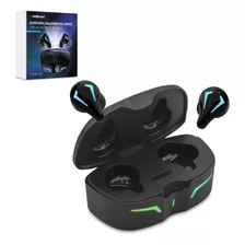 Audifonos Inalambricos Bluetooth Gamer Redlemon X Air 10 Color Negro