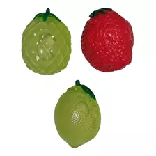 Kit Com 3 Splash Ball Frutas Abacaxi Limão Morango Grudenta