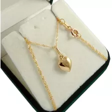 Cadena Singapur Y Corazon 45cm Oro 18k Co013s+der06 Jr 