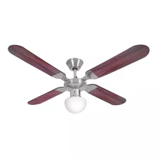 Ventilador Liliana Vvthm214 Techo 4 Aspas De Madera Con Luz