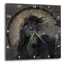 3d Rose A Glorious Friesian Horse In Gothic Look Wall