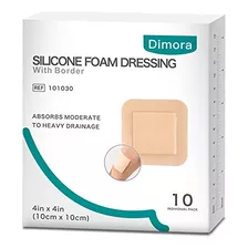 Aposito De Espuma De Silicona Dimora Con Borde Adhesivo 4 X4