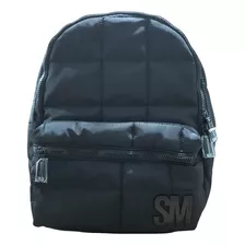 Mochila Escolar Steve Madden Negra Con Lapicera Hombre Mujer