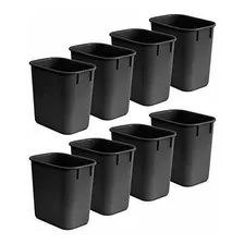 Papelera Acrimet 13qt (plastico) (color Negro) (juego De 8)