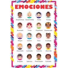 Poster Educativo 20 Emociones A3+ Fotográfico