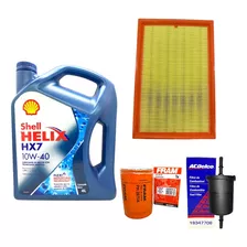 Kit Aceite Shell Hx7 + 3 Filtros Gol Power 1.4 2011 A 2014