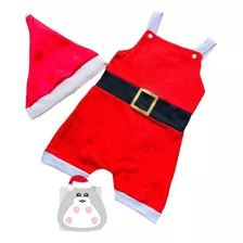 Macacão Bebê Natal Com Gorro Papai Noel Body Ensaio Natal