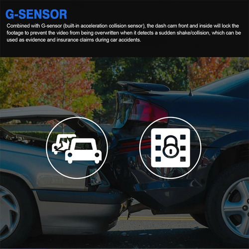 Camara Dvr Doble Lente Gps Para Carro Full Hd Sensor Choque Foto 9