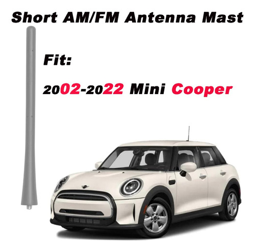 Antena De Radio De 17,78 Cm Para Bmw Mini Cooper Negro Foto 2