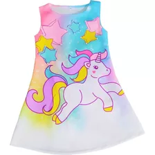 Vestido Para Niña Unicornio - Ig