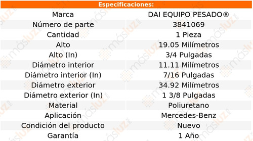 Goma De Amortiguador Poliuretano Para Mod Mercedes-benz Dai Foto 2