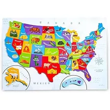Mapa De Rompecabezas Americano De Los Estados Unidos 44