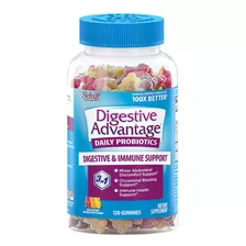 Digestive Advantage 120 Gomitas Probiotico Schiff Sabor Frutal