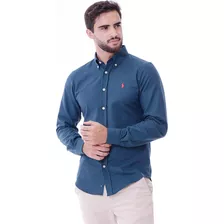 Camisa Polo Ralph Lauren Custom Fit Manga Longa Masculina