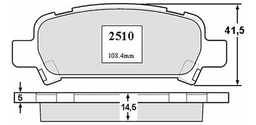 Pastillas Freno Traseras Para Subaru Forester 2.5 2002/2006 Foto 2