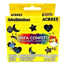 Tinta Guache Confetti Acrilex 6 Cores De 15ml