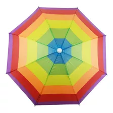 Rainbow Umbrella Hat 21.7 Para Adultos Niños Sombrilla