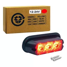 Luz Trasera Moto Freno 3led Rojo Estrobo 7 Efectos 12-24v