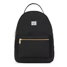 Mochila Herschel Nova Mid Black Color Negro Diseño De La Tela Liso