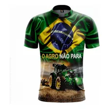 Camiseta Bandeira Brasil Agro É Futuro O Agro Não Para Ag02