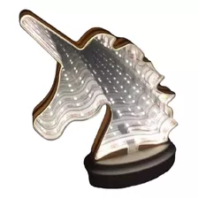 Lámpara Veladora Espejo 3d Led Unicornio