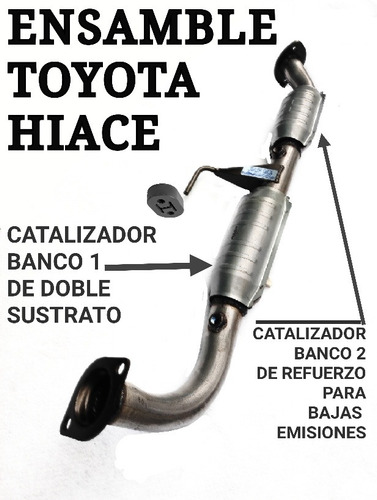 Ensamble Toyota Hiace Con Catalizadores 2.7 Litros 4 Cil. Foto 2