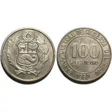 Moneda 100 Soles De Oro 30mm. Coleccionable 1980 - 1982 / C3