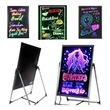 Pizarra Led Multicolor Borrable 60x80 Cm+1 Marcador Neon Led