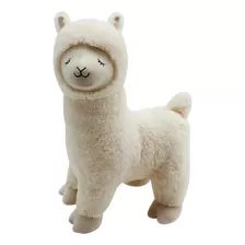 Peluche Llama Grande Blanca Alpaca Apego 56x35cm