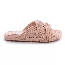 Sandália Feminina Flat Trançada Corda Natural Damannu