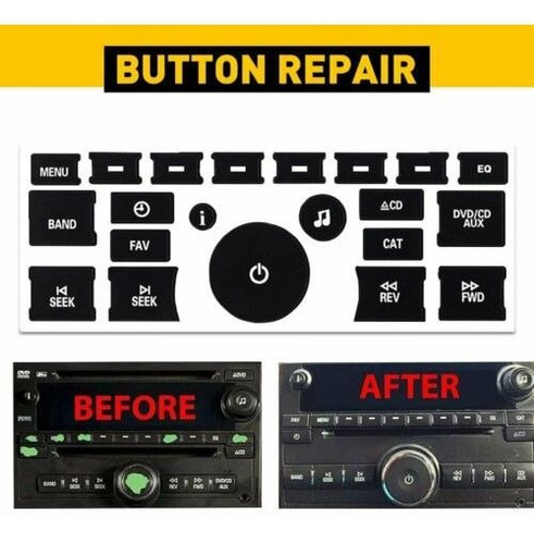 For Gmc Chevy Saturn Buick Radio Button Repair Decals Sti Mb Foto 10