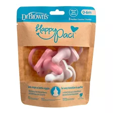 Chupones Chupete Silicon Dr Browns Happypaci 0-6 M 3 Pack