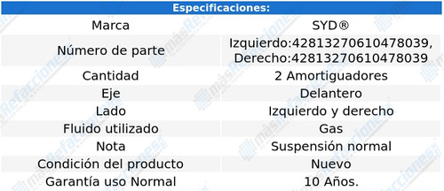 Par Amortiguadores Delanteros Ram 700 Cabina Sencilla 15-19 Foto 2