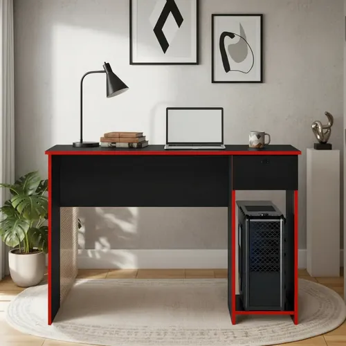 Mesa Gamer Peternella 108cm Com Apoio Para Cpu