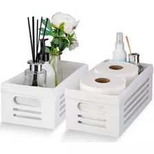 Caja De Decoración De Baño Blanca Tanque De Inod 2 U...